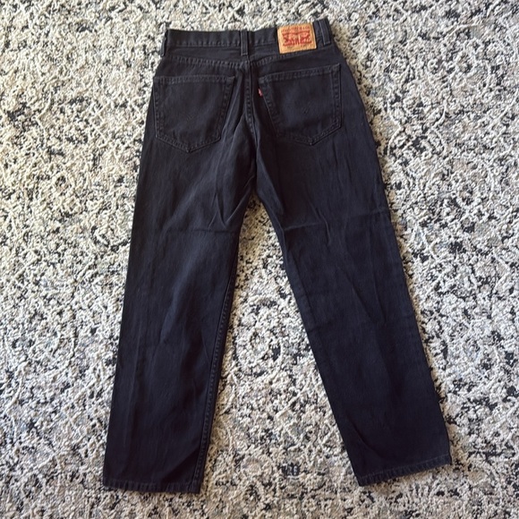Levi’s 550 relaxed fit jeans black 30/30 tag size fits 28 waist - Picture 2 of 8